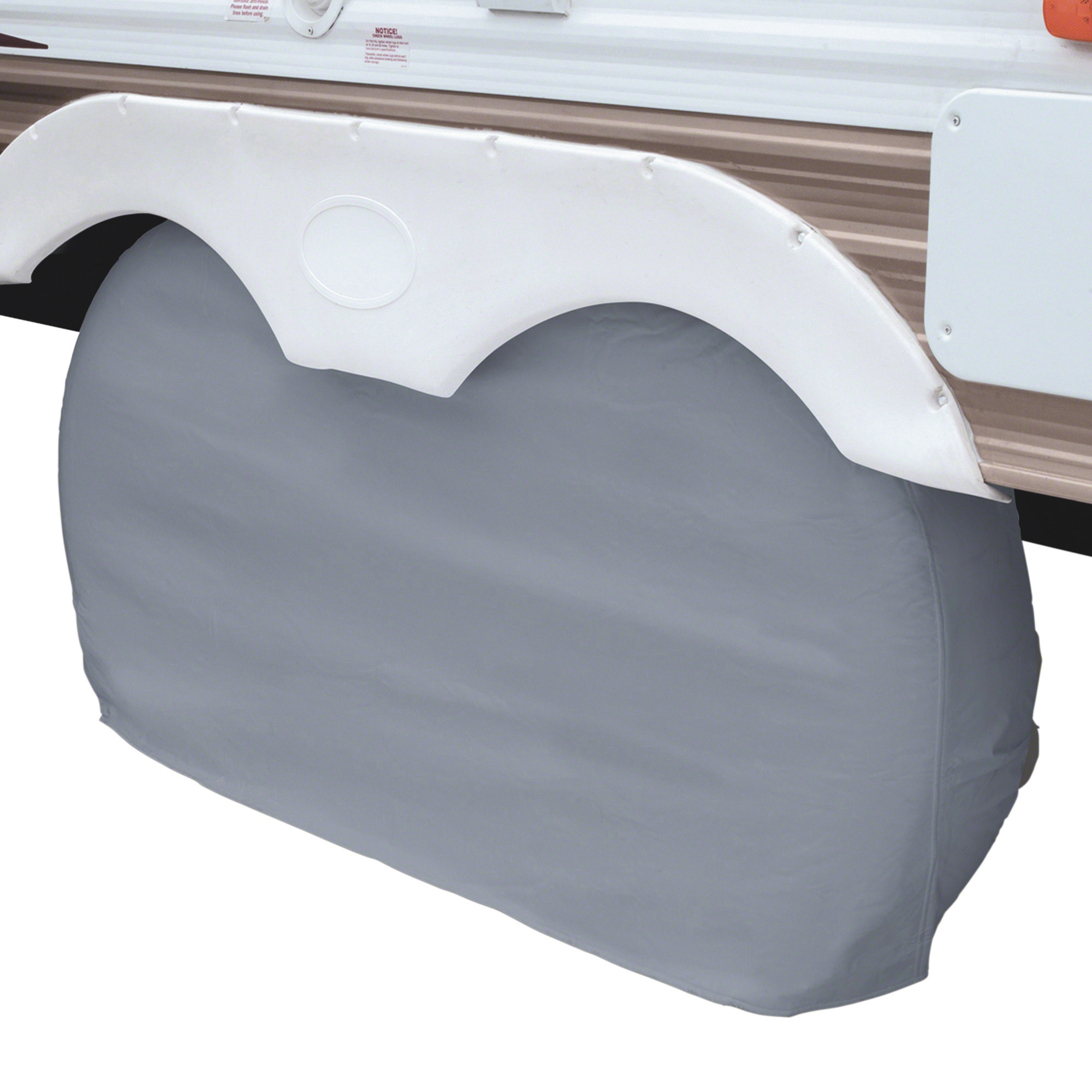 Classic Accessories RV Dual Axle Wheel and Tire Cover, Gray, Small, 30in.-33in. Dia., Model# 80-210-051001-00